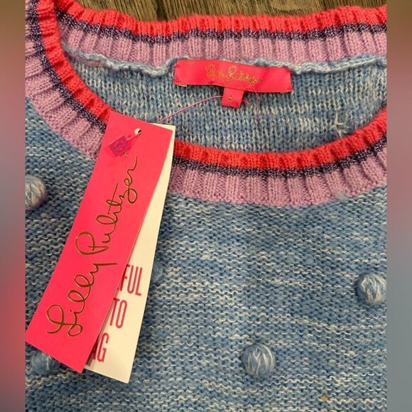 NWT LILLY PULITZER Blue VERNA SWEATER💘 - Picture 4 of 6